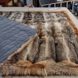 Coyote blanket with trim