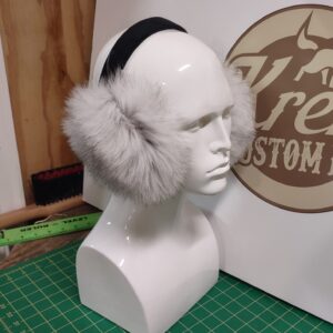 blue fox earmuffs, blue fox ear warmers