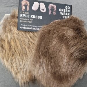 beaver fur handwarmer set